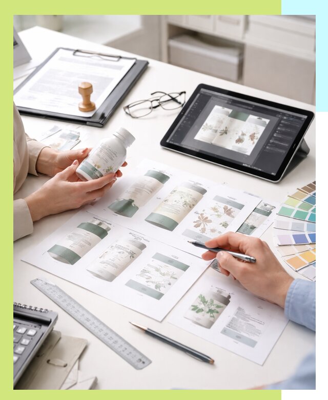 Профессиональная разработка дизайна и текста этикетки продукции в Хабаровске