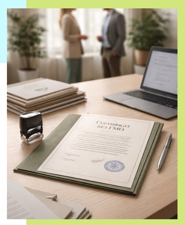 Сертификат без ГМО в Хабаровске от 7716 р. оформить срочно Алешин-Хбр